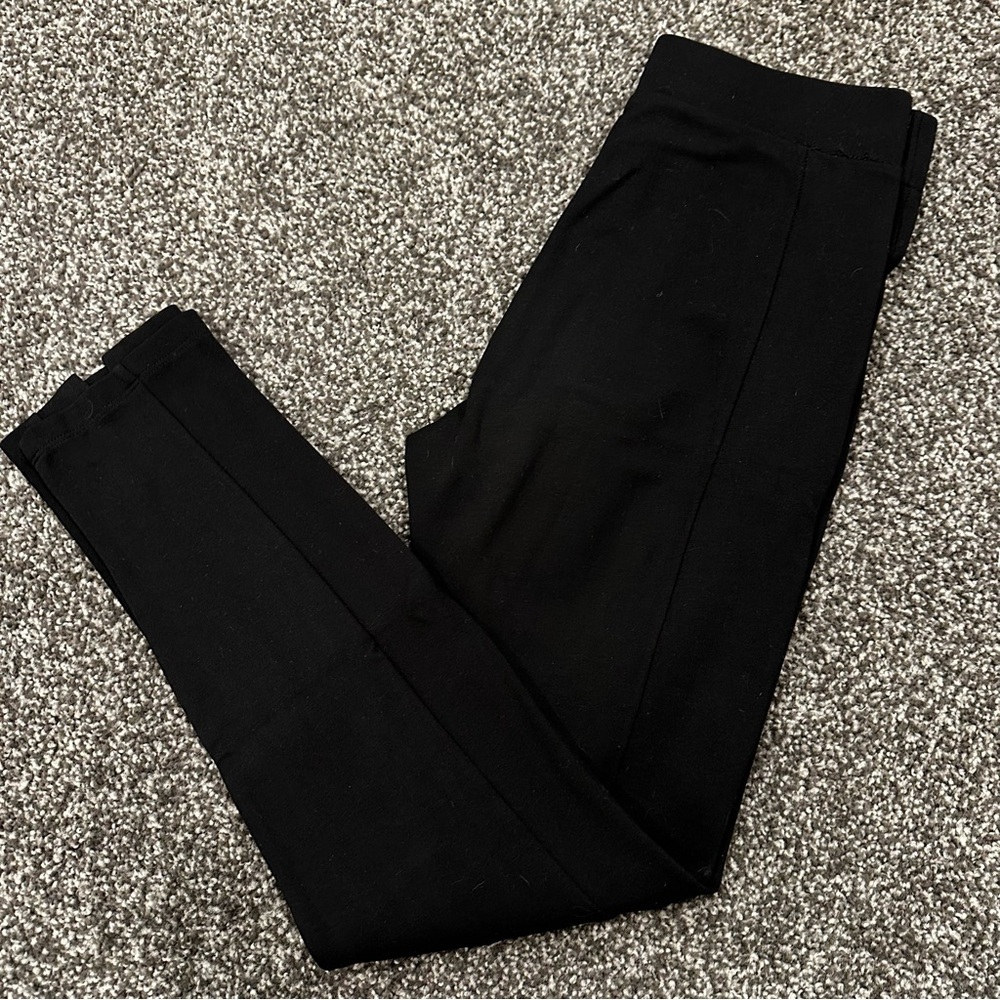1.STATE Women's Straight Leg Front Slit Ankle Pant